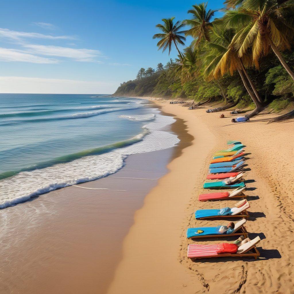 A serene beach scene featuring diverse nudists enjoying a sunny day, surrounded by natural beauty, while using modern payment solutions on their smartphones. The image should convey a sense of body acceptance, freedom, and community. Soft waves in the background and a bright blue sky add an uplifting atmosphere. Incorporate subtle hints of technology and financial inclusivity, like digital wallets or eco-friendly currency symbols. vibrant colors. super-realistic.